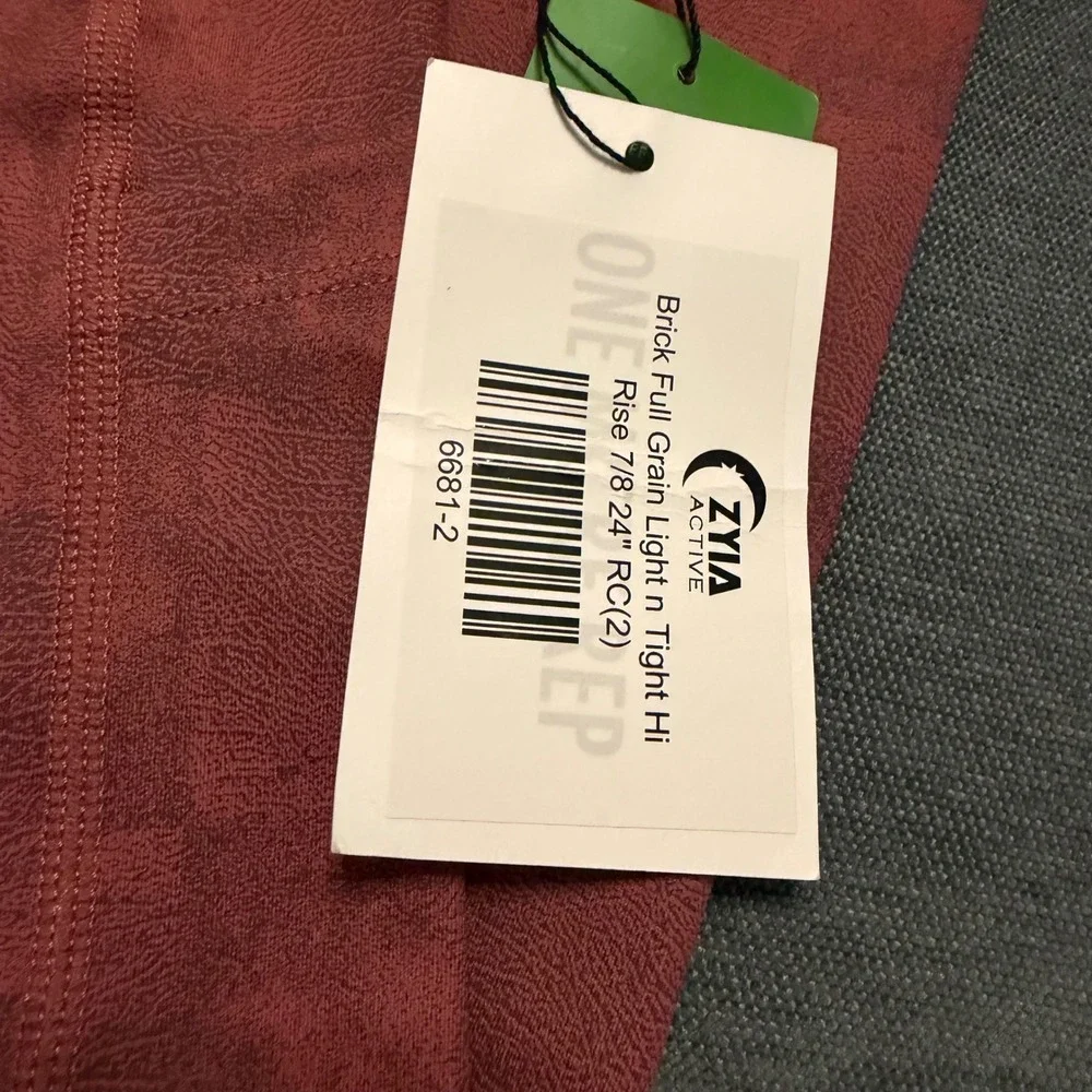Zyia Active Brick Full Grain Light n Tight Hi-Rise 7/8 Leggings 24